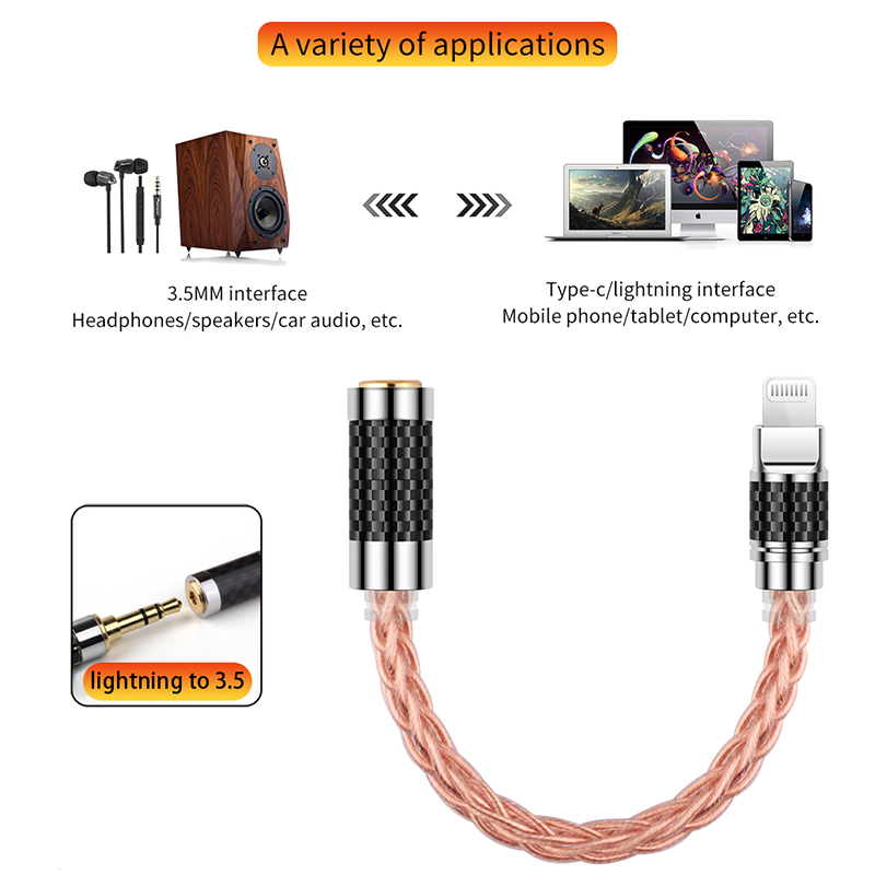 YYTCG Type-C To 2.5/3.5/4.4mm  - Wired Earphone Lightning 评论和价格