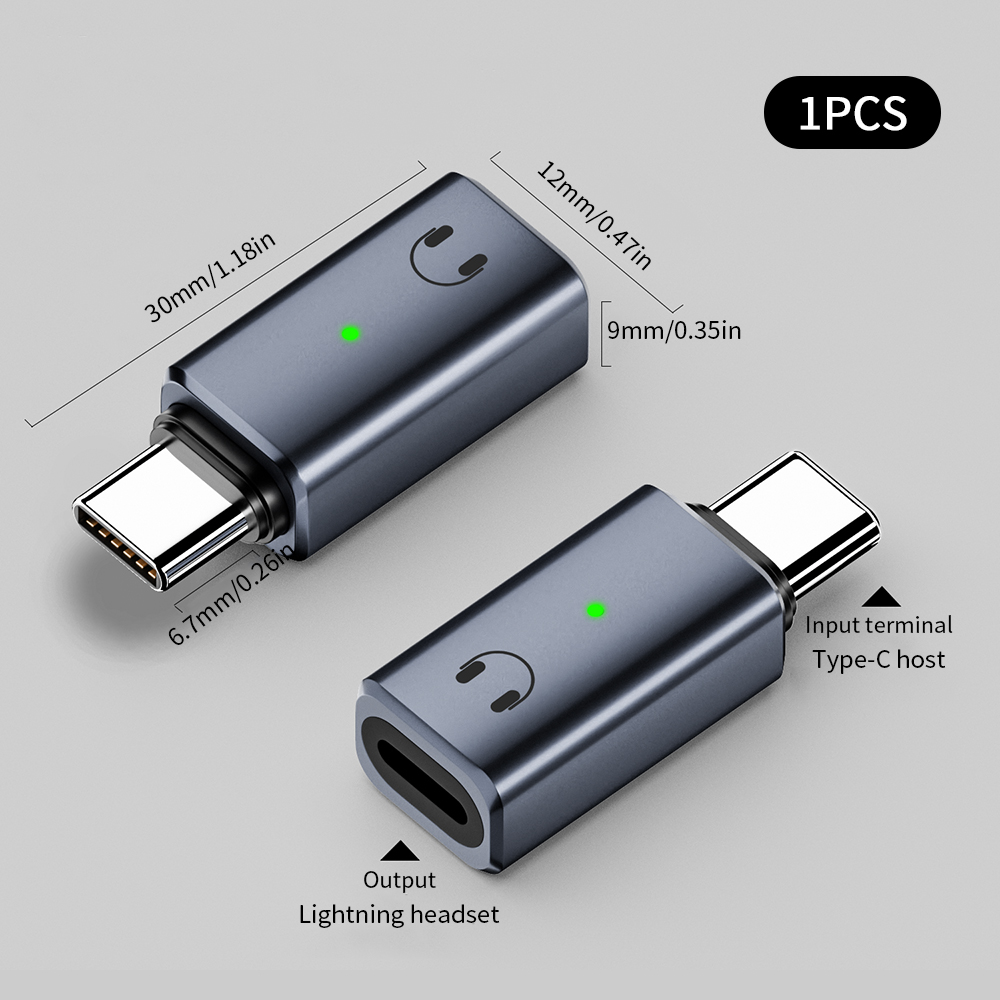 1Pcs Lightning to Type C Adapt - Wired Earphone Lightning 评论和价格