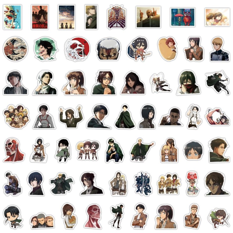 60Pcs Attack on Titan Anime St - Tablet Cute Accessories 评论和价格