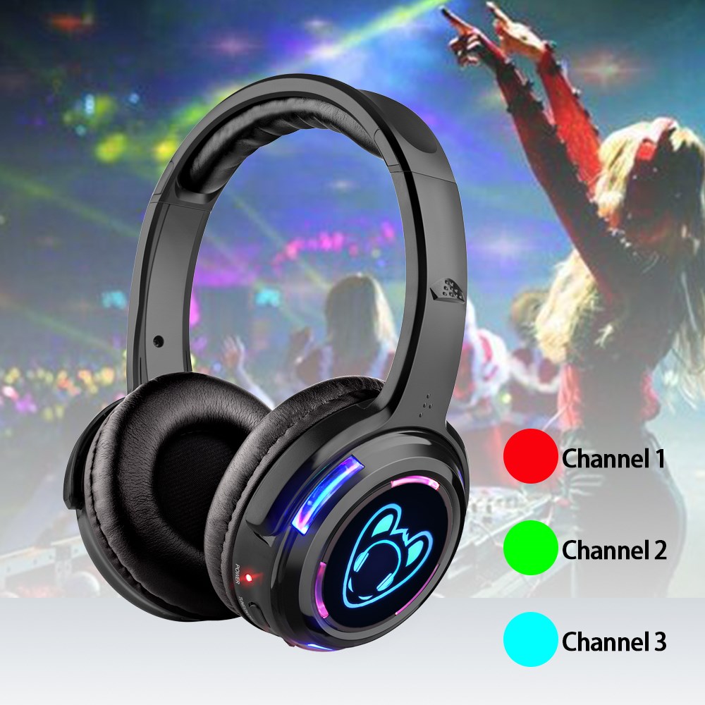 LED Flashing Light Silent Disc - Wired Earphone Lightning 评论和价格